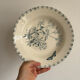 Shallow dish ironstone butterfly pattern Valius model