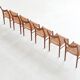 Ensemble de six chaises de salle à manger en teck, Arne Wahl Iversen, Glyngore, Danemark, 1960