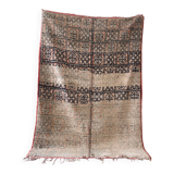 Vintage faded pink and black Berber rug