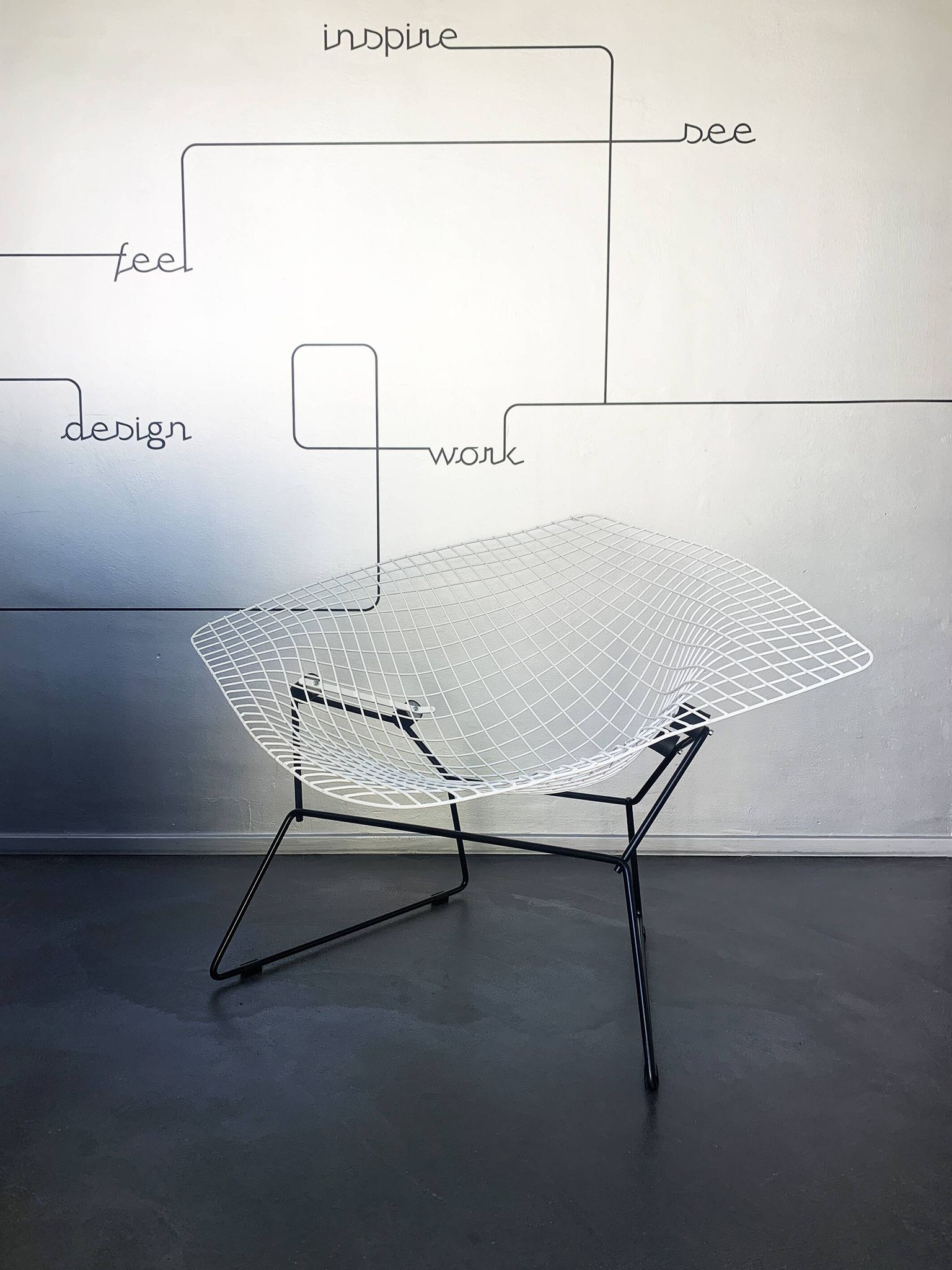 Big Diamond armchair, Harry Bertoia for Knoll International, 1950s-60s, restored