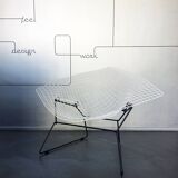 Big Diamond armchair, Harry Bertoia for Knoll International, 1950s-60s, restored