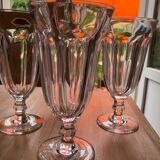 6 glass and crystal ice cream cups