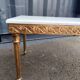 Table basse bois doré plateau marbre ancien table d'appoint