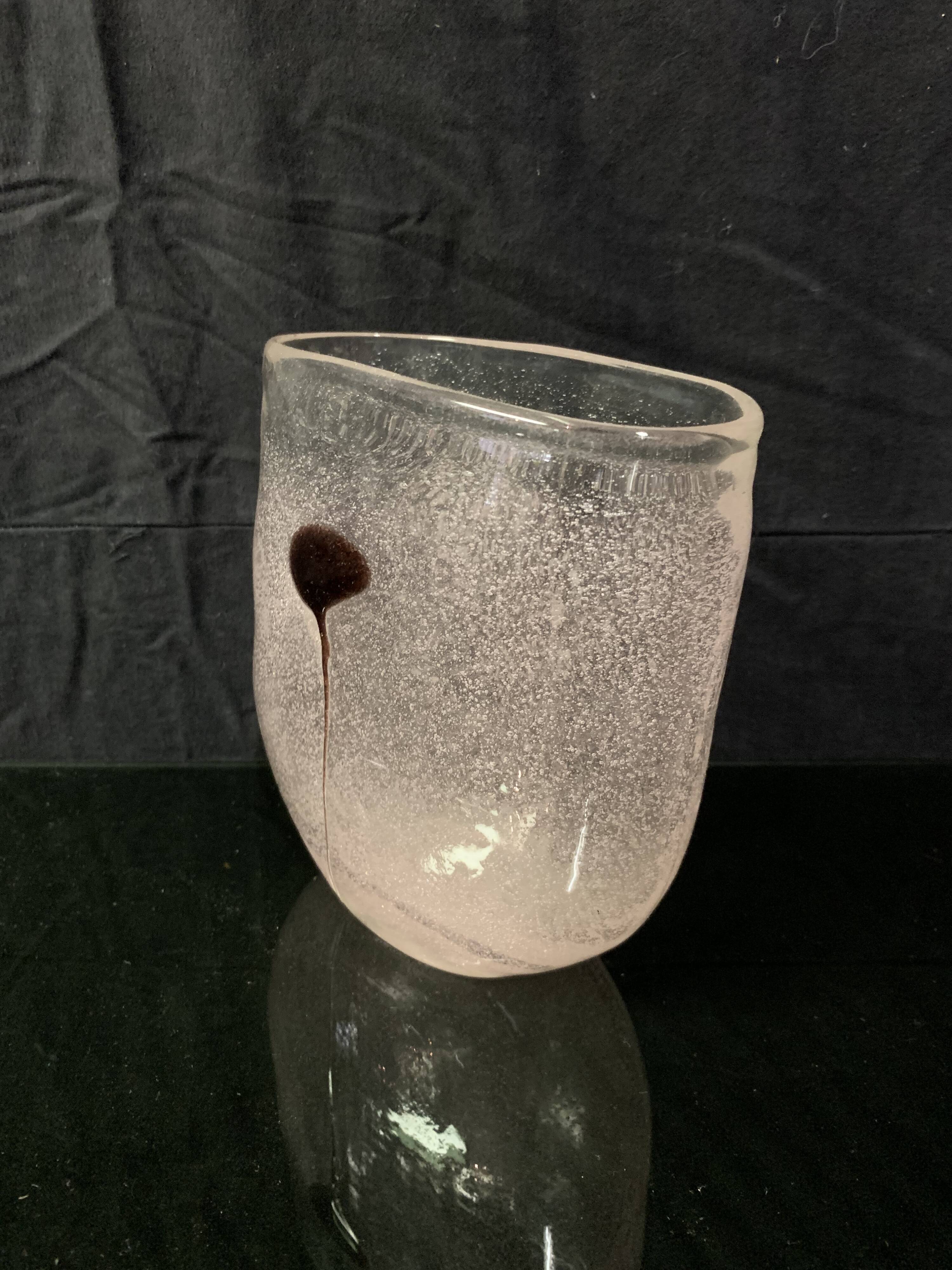 Bubbled glass vase