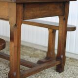 Table de ferme et ses 2 bancs, table de ferme bois ancienne, meuble de salon, campagne, chalet, déco