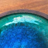 Ashtray or bowl in brutalist studio pottery by Gerhard Liebenthron, mid-century, 1960s, 1968.