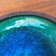 Ashtray or bowl in brutalist studio pottery by Gerhard Liebenthron, mid-century, 1960s, 1968.