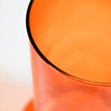 Vase orange en verre