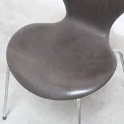 Set of 4 'Series 7' chairs in leather by Arne Jacobsen for Fritz Hansen, 1955