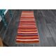 1970s Turkish Hand-Knotted Wool Cotton Red Kilim Runner Rug  62x183