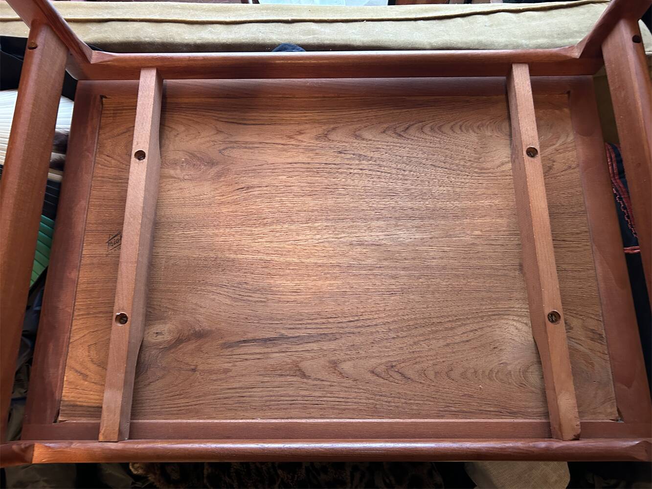 Danish teak coffee table Trioh Mobler attributed to Niels Bach, vintage, 1960s