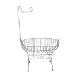 White wrought iron cradle