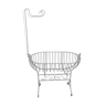 White wrought iron cradle