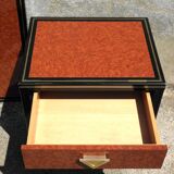 Headboard and bedside tables Pierre Vandel 1980