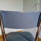 Bauhaus industrial style office chair shaped sled or sled in chrome tubular metal and skai