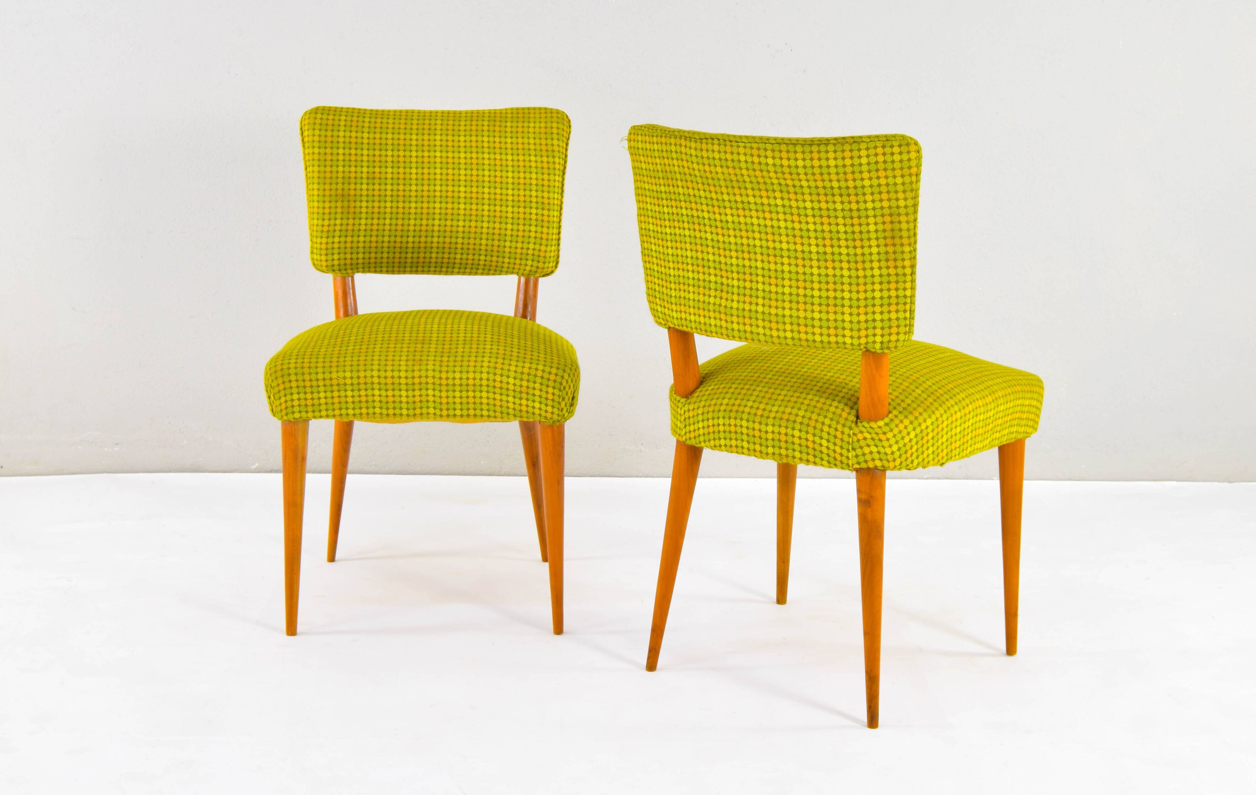 Dining Set Danish Teak and Textile Chairs 50s