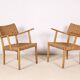 Pair of Karl Schrøder Model 1570 Lounge Chairs, Fritz Hansen, 1930s