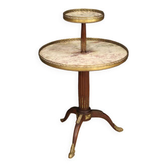 French Round Side Table Of The Early 20th Century