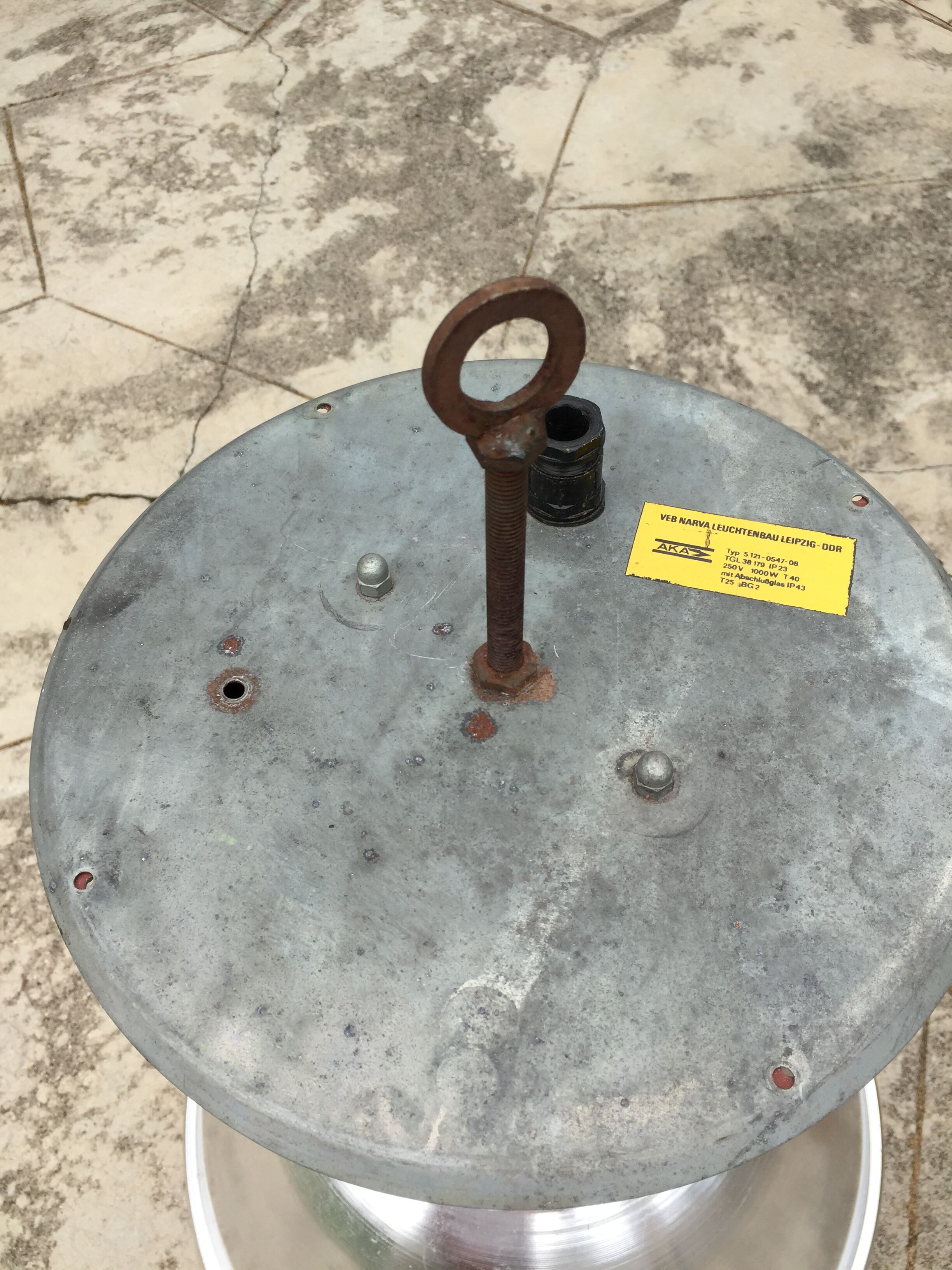 large industrial hanging in aluminium