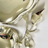 Vintage double apple metal silver-plated pocket tray – 1970s