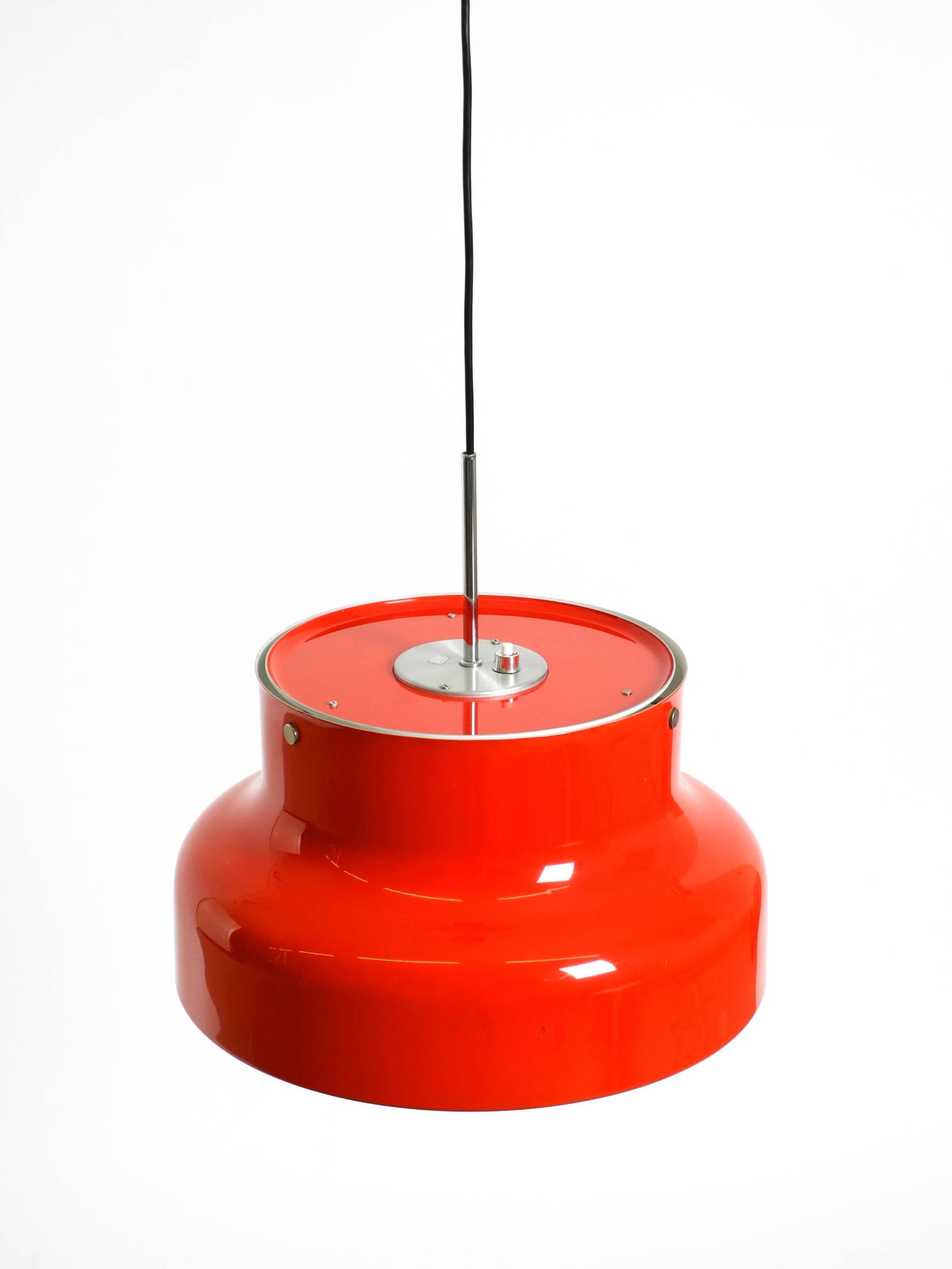 Large original 1960s red Bumling ceiling lamp by Anders Pehrson for Ateljé