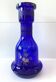 Unusual Large Vase/Candle Holder, Thick Cobalt Blue Glass, Decorative Carafe