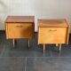 Pair of vintage laminate bed side tables
