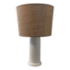 Vintage ceramic lamp and woven lampshade