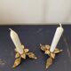 Lot de 2 bougeoirs en bronze