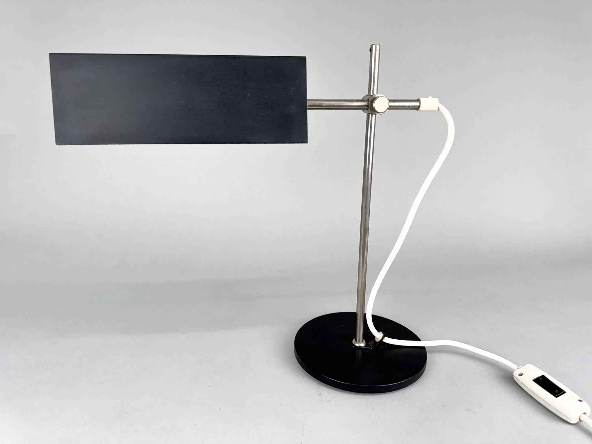 Mid-Century Minimalist Adjustable Table Lamp, Czechoslovakia