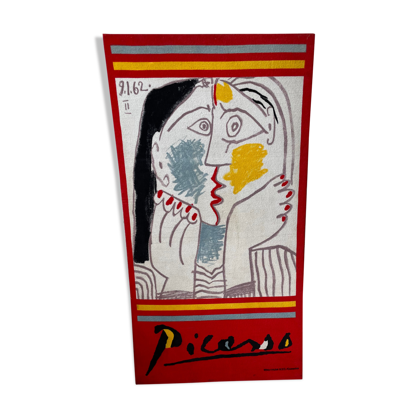 Canvas tapestry Picasso fabric coated on wood XXL