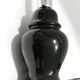 Elegant little vintage lamp base in black ceramic