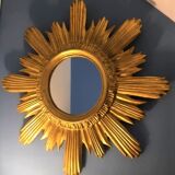 Mirror sun gilded wood 44 cm, 1960