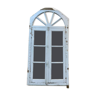 19th century mirror window in oak