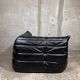 Black faux leather corner sofa - Ligne Roset
