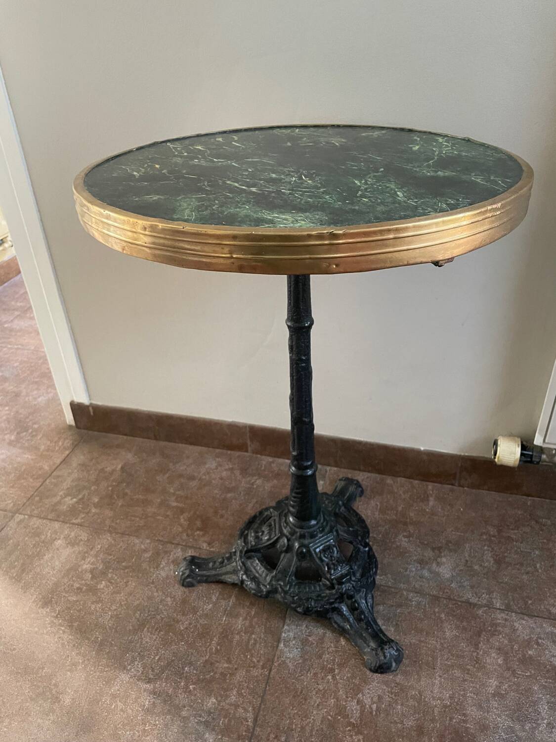 old bistro table