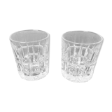 Crystal whiskey glass duo