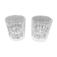 Crystal whiskey glass duo