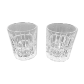 Crystal whiskey glass duo