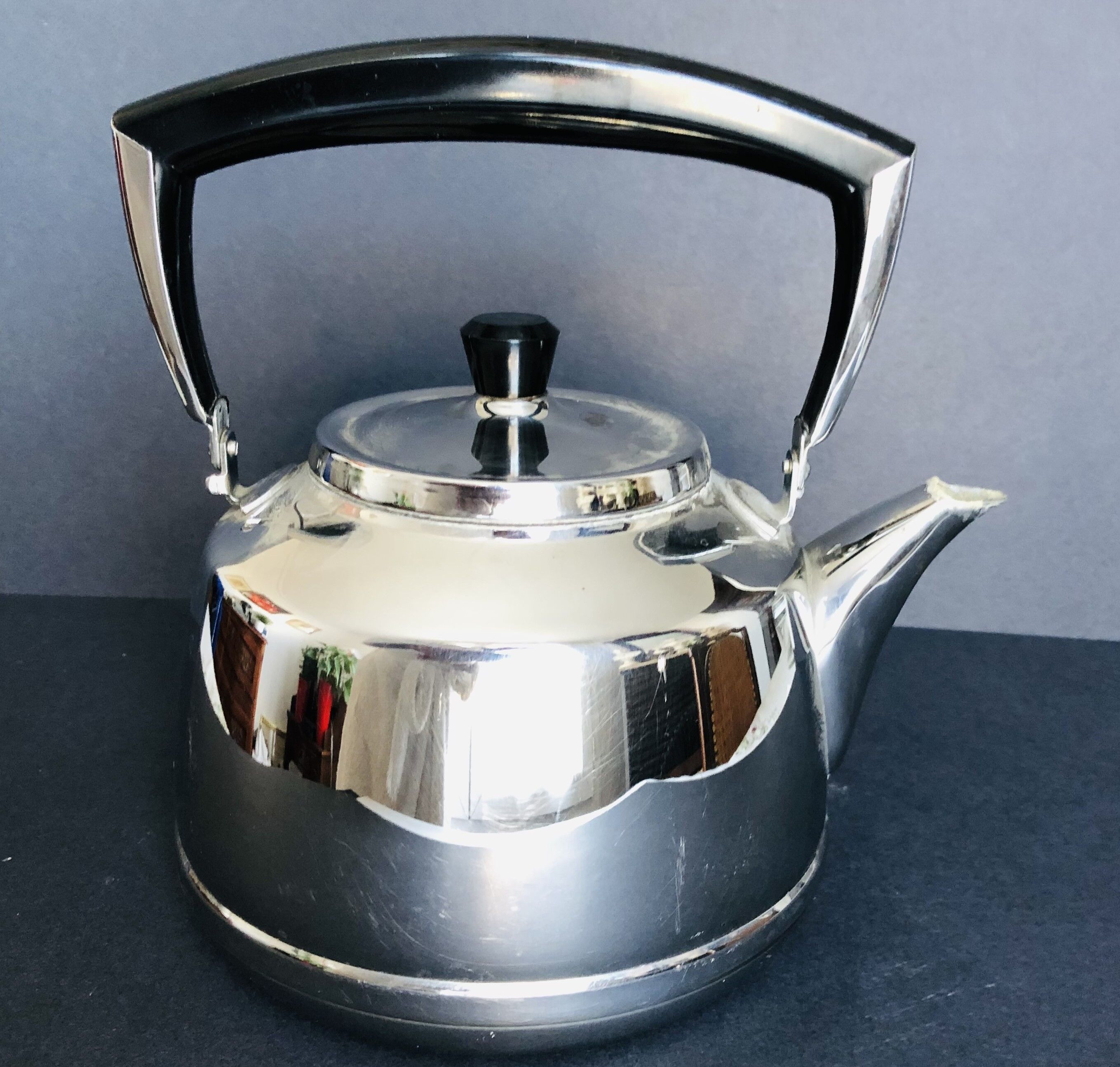 Vintage stainless steel kettle