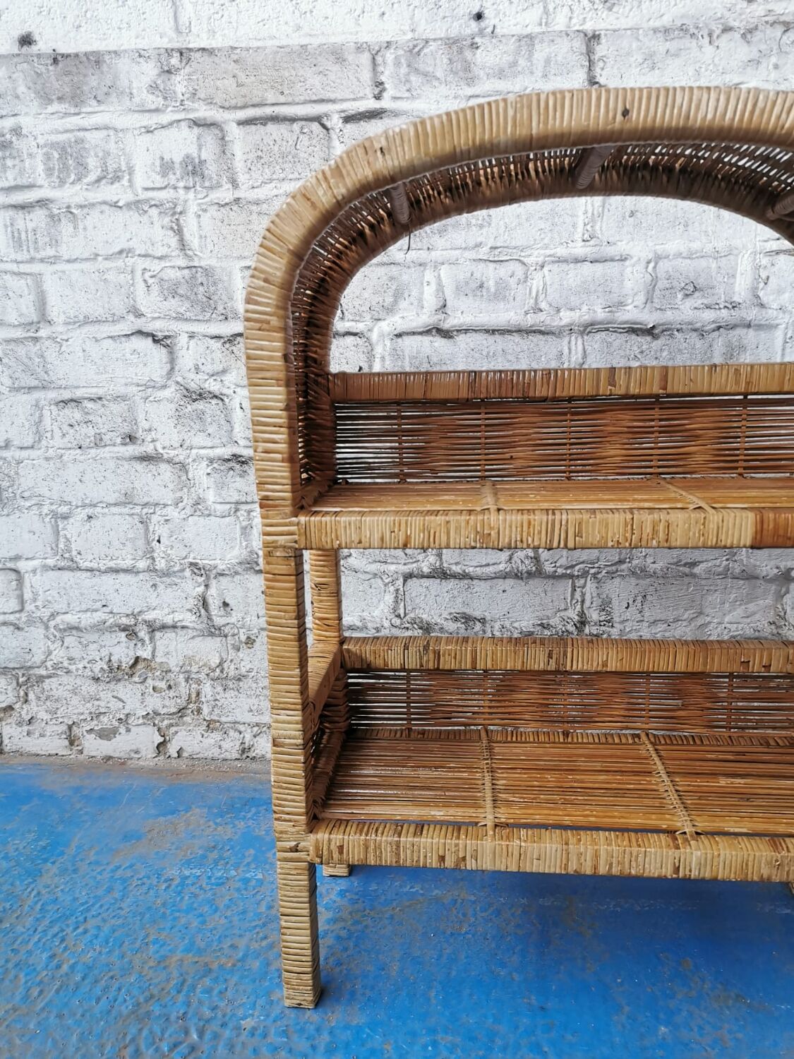 Vintage rattan shelf