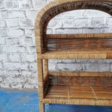 Vintage rattan shelf