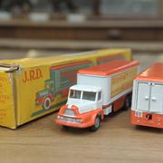 Old metal toy jrd trailer truck international transport