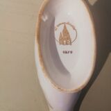 L'Amandinoise iron terracotta floral pattern gravy boat