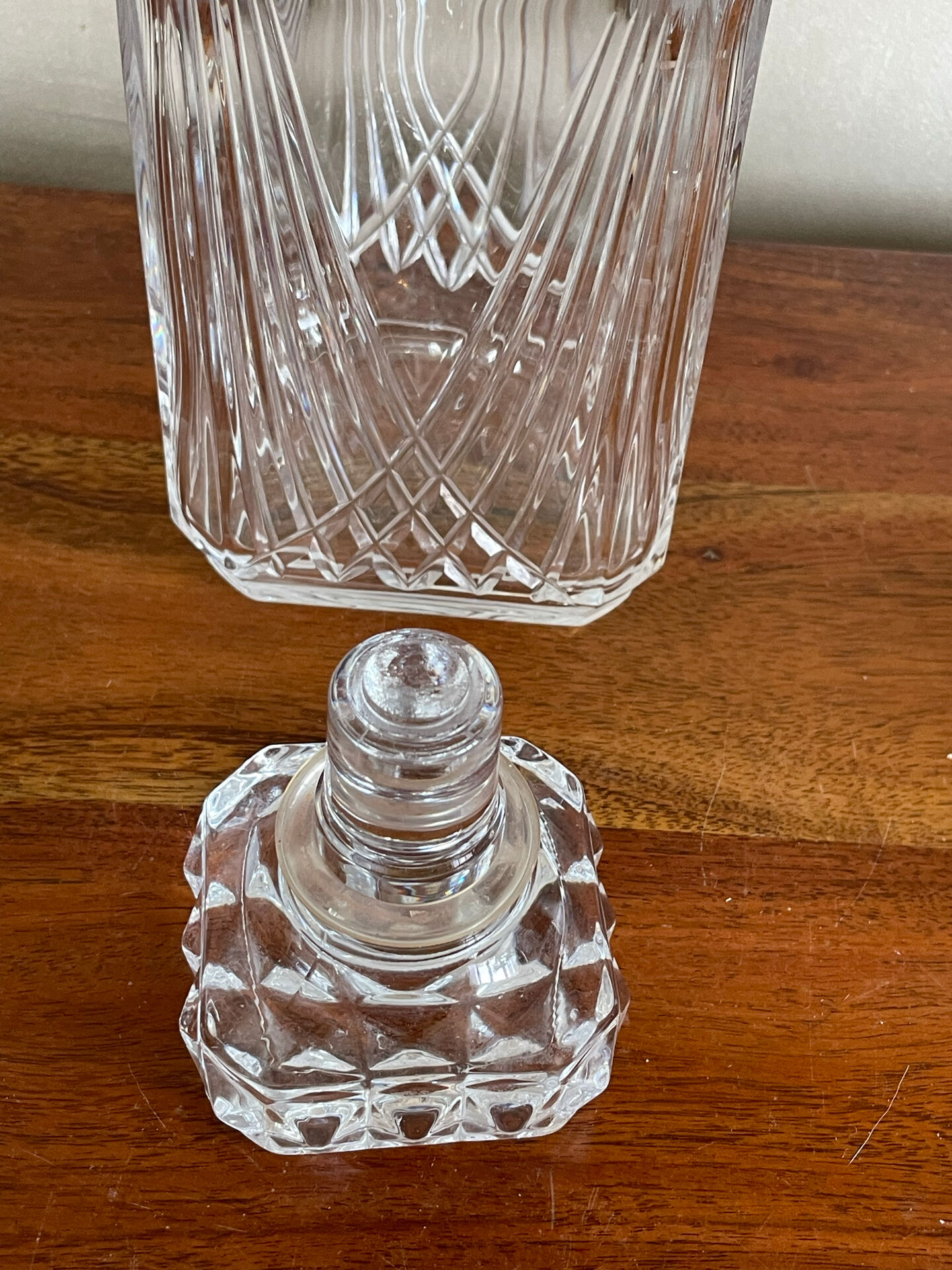Cut glass carafe