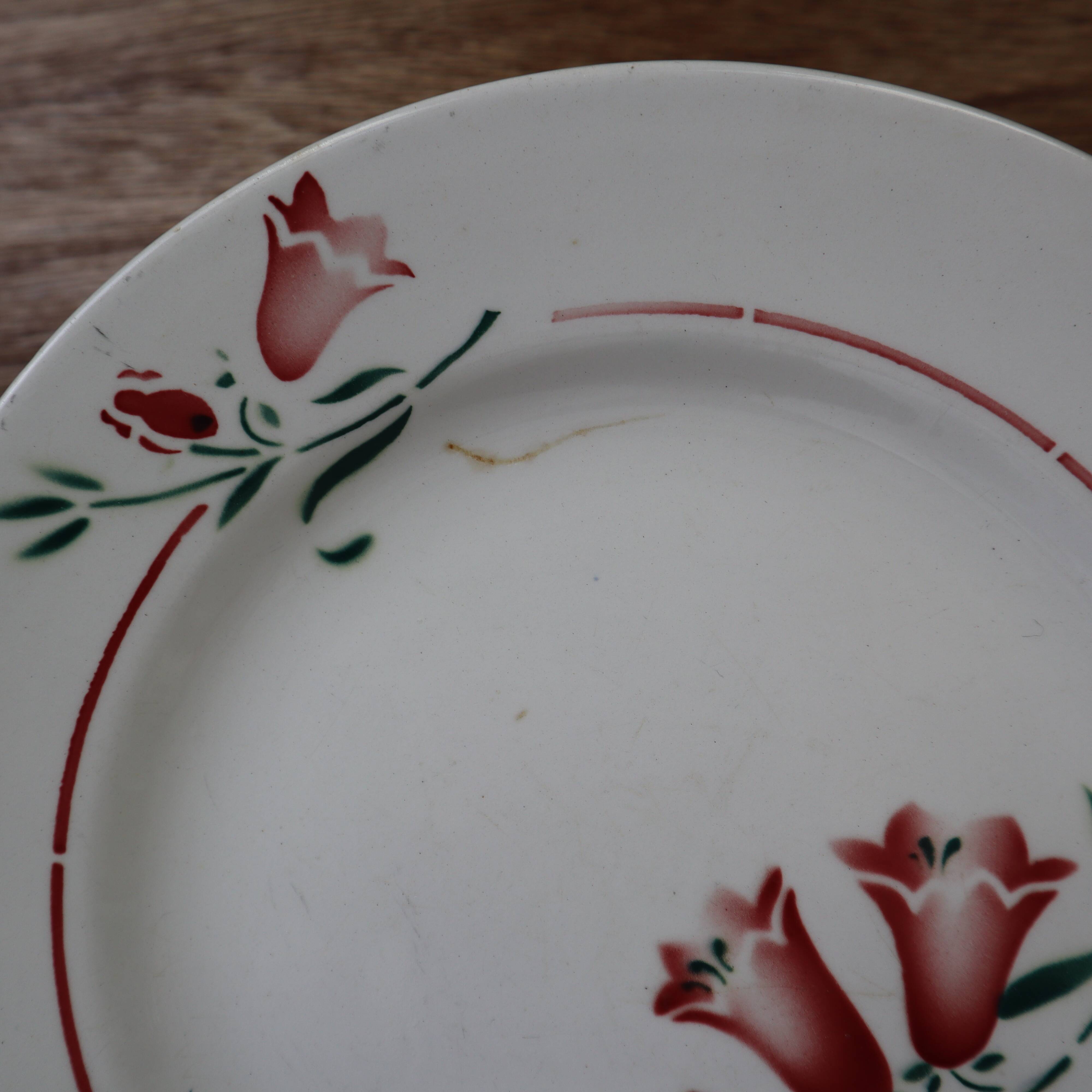 6 old Pec model flat plates from the Société amandinoise Saint-Amand