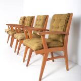 Set of 4 vintage Free-Span FS-116 armchairs, 50s
