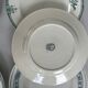 Lot 6 blue and green ironstone plates, antique French earthenware.