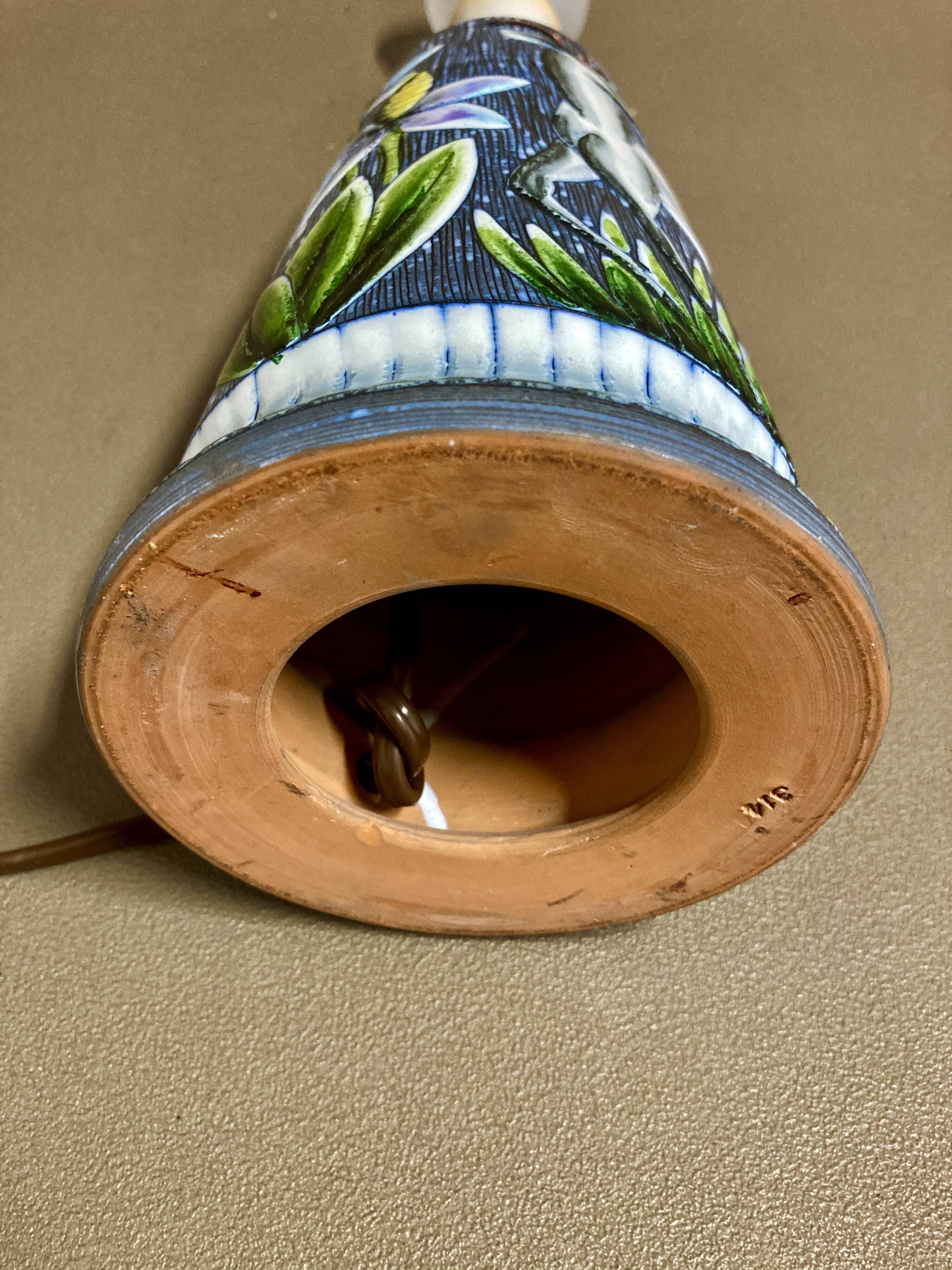 Scandinavian ceramic lamp 1960