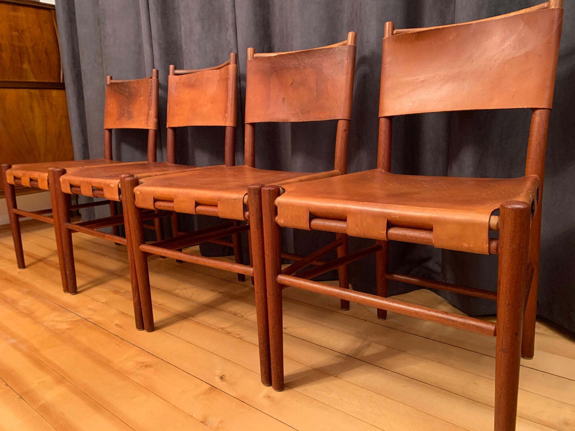 A set of four chairs, Denmark, 1960s